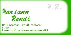 mariann rendl business card